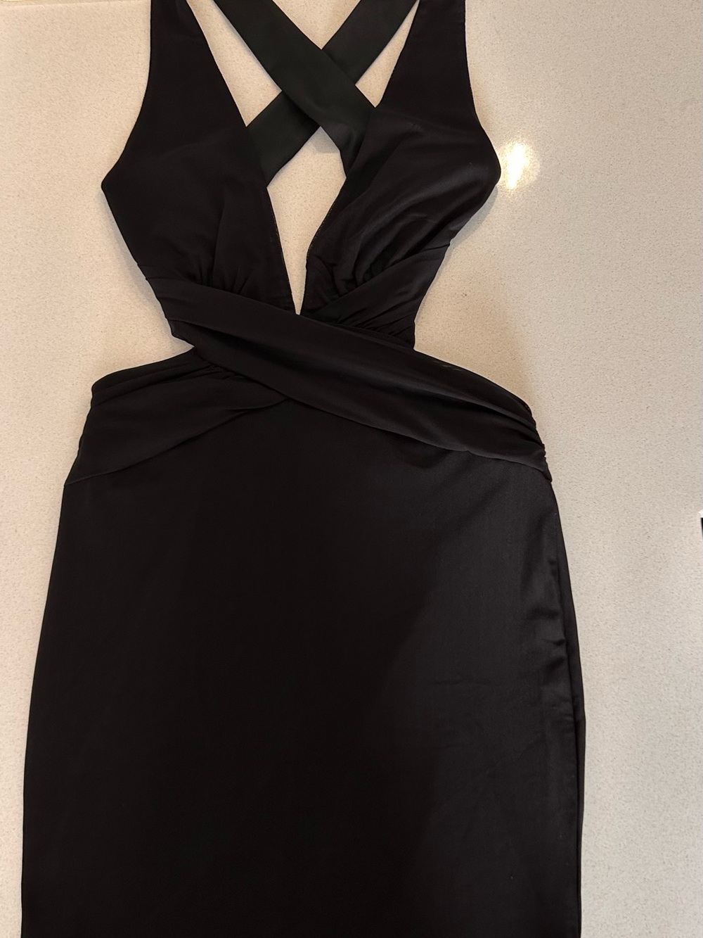 Hello Molly Black Backless Mini Dress